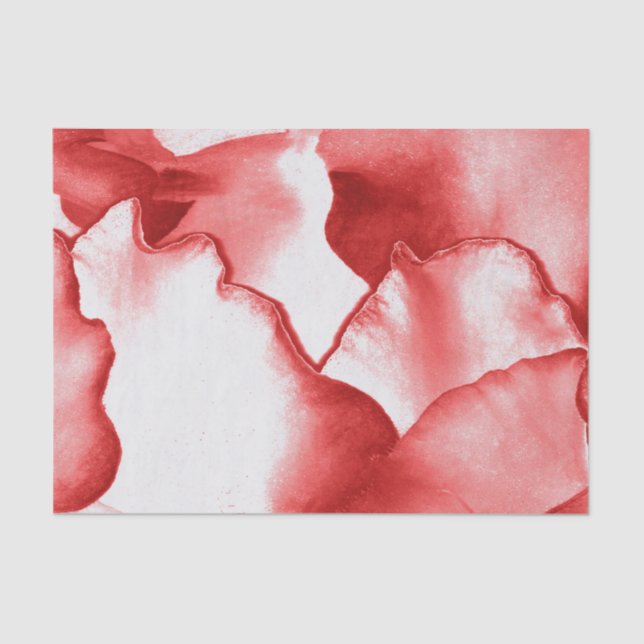 Red Flower Petals Tissue Paper (Front)