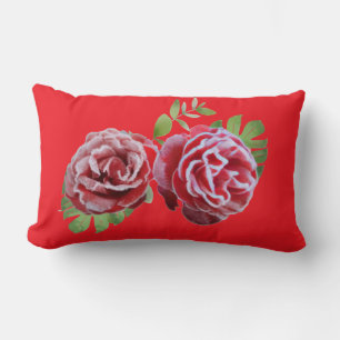 red flower pillow