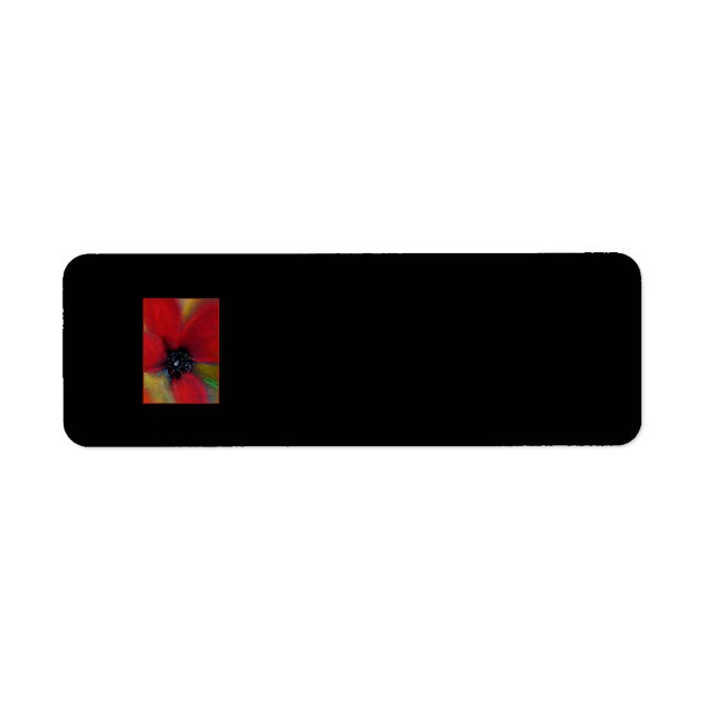 Red Flower, Poppy. Label (Front)