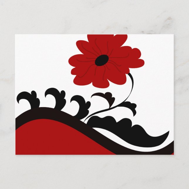 Red flower - Postcard (Front)