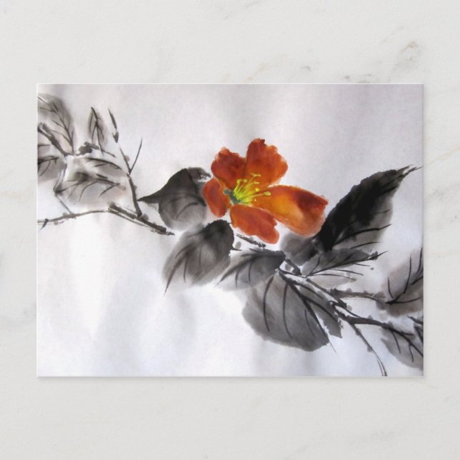 Red Flower Postcard (Front)