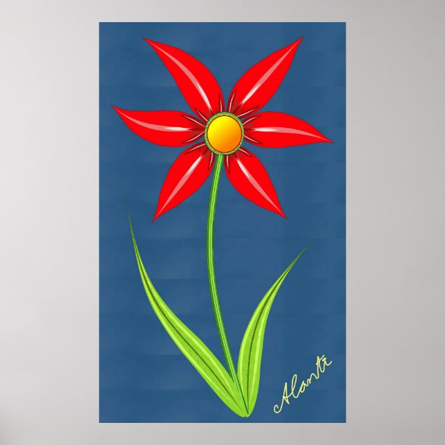 Red Flower Poster (Front)