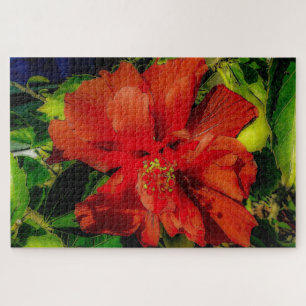 Red Flower Power Jigsaw Puzzle