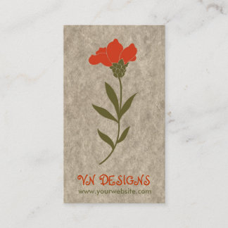 Red Flower Profile Card