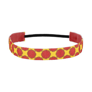 Red Flower Ribbon by Kenneth Yoncich Athletic Headband