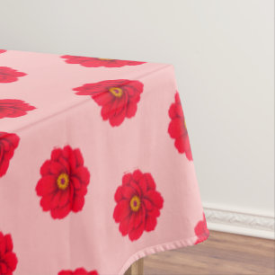 Red Flower Seamless Pattern Tablecloth