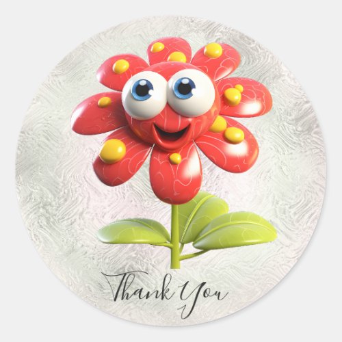 Red Flower Sticker