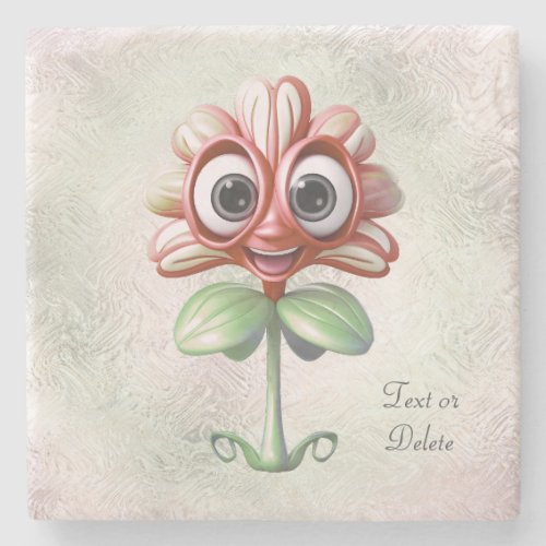 Red Flower Stone Coaster