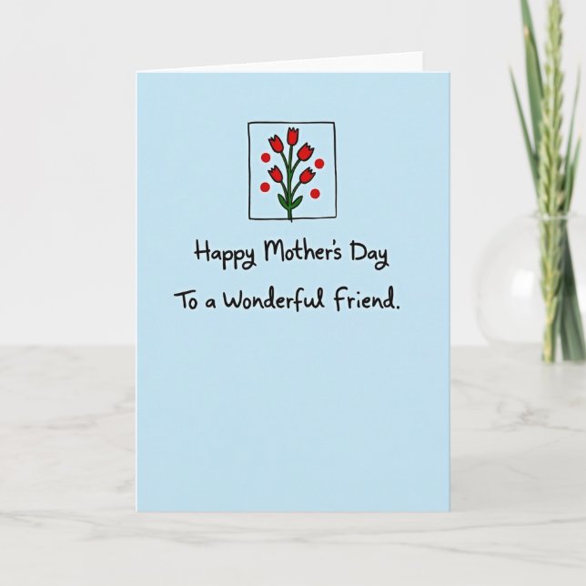 Red Flower Sweet Day Card (Front)