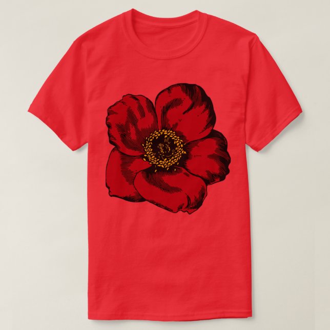 Red Flower T-Shirt (Design Front)
