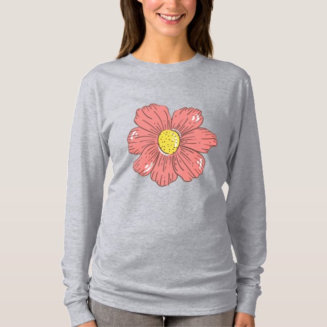 Red flower T-Shirt (Front)