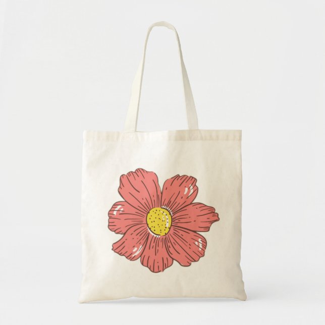 Red flower tote bag (Front)