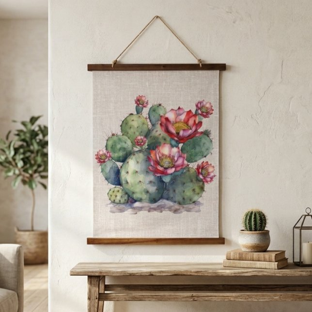 Red Flowering Cactus  Hanging Tapestry (Creator Uploaded)
