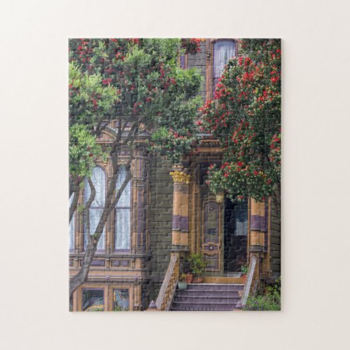 Red Flowering Gum Tree Frames Victorian Style Jigsaw Puzzle