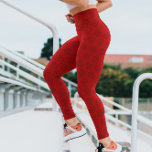 Red Flowers Bold Elegant Pattern Floral Hype Leggings<br><div class="desc">Seamless floral pattern.
Main colors of this design : red and black.</div>
