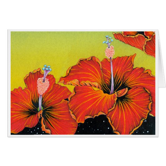 Red Flowers Cards (Front Horizontal)