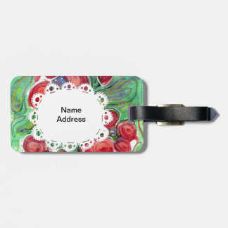Red Flowers Fantasy Luggage Tag