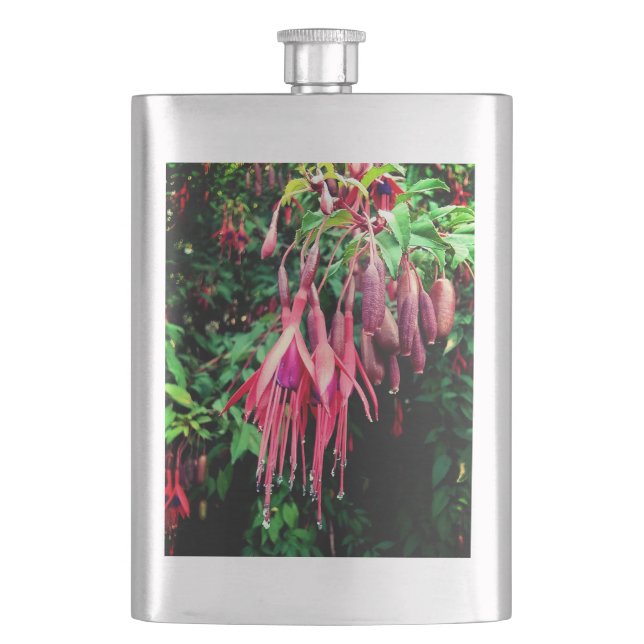 Red flowers flask (Front)