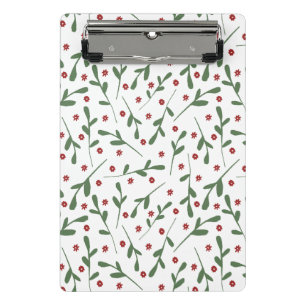 Red flowers, Green leaves pattern Mini Clipboard