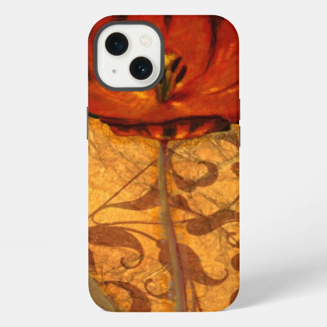 Red Flowers I Iphone Case (Back)