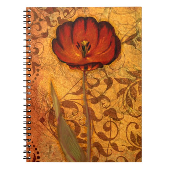 Red Flowers I Notebook (Front)