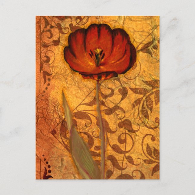 Red Flowers I Postcard (Front)