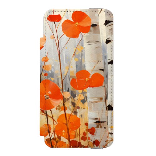 Red Flowers iPhone SE55s Wallet Case