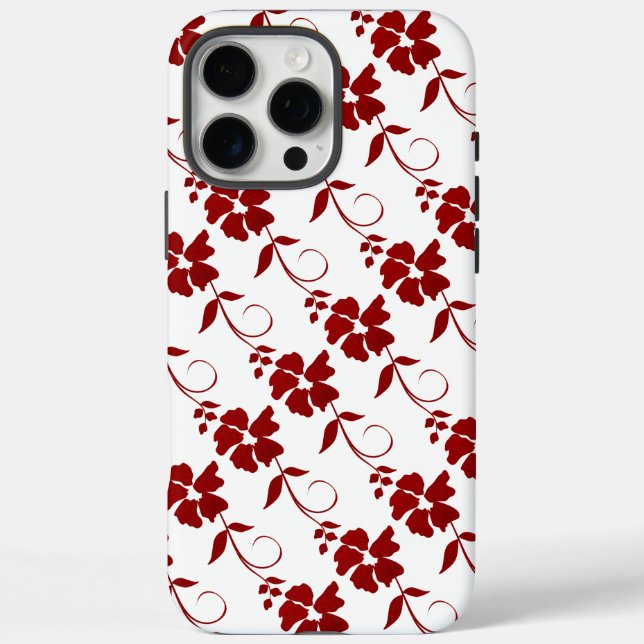 Red Flowers iPhone 16 Pro Max Case (Back)