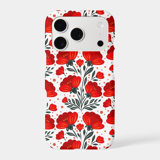 Red flowers iphone case (Back)