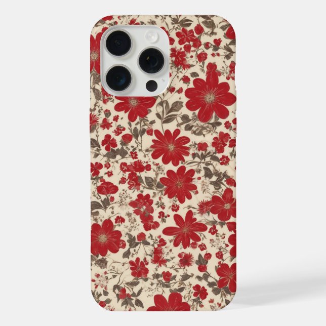 red flowers iphone case (Back)