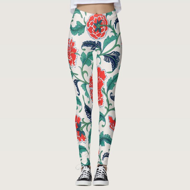 Red flowers leggings (Front)