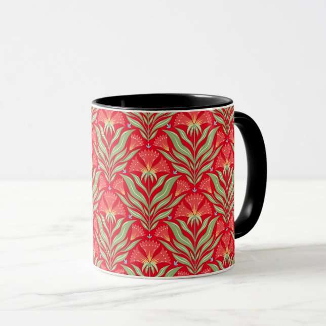 Red Flowers Mug (Front Right)