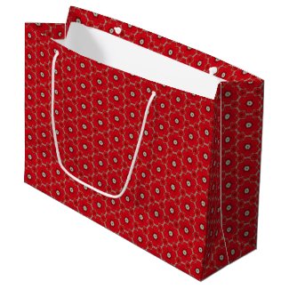 red flowers gift bags