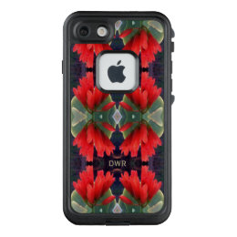 Red Flowers Pattern LifeProof FRĒ iPhone 7 Case