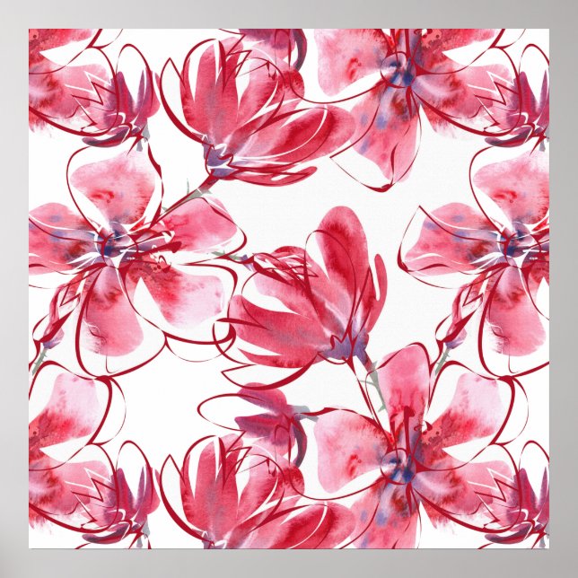 Red Flowers Poster (Front)