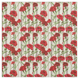 red flowers print fabric