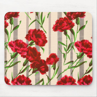 red flowers print mouse pad