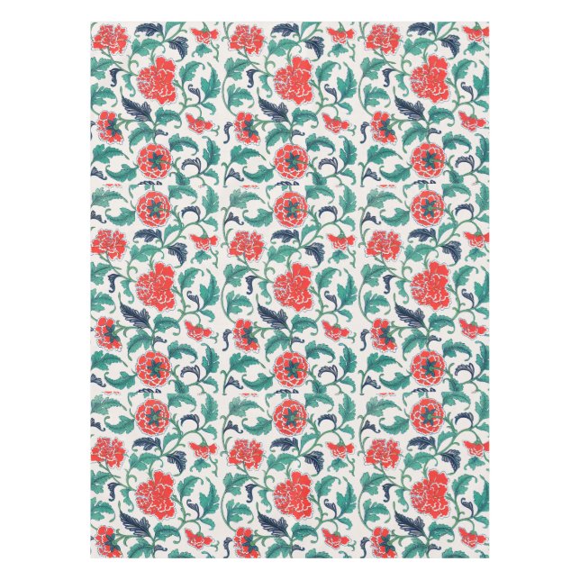 Red flowers tablecloth (Front)