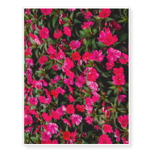 Red flowers temporary tattoos