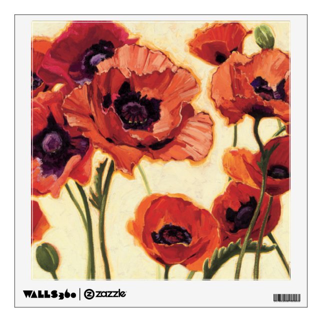 Red Flowers Wall Sticker (Front)