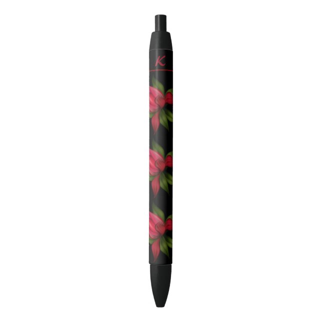 Red Flowers with Initial Pen (Front Vertical)