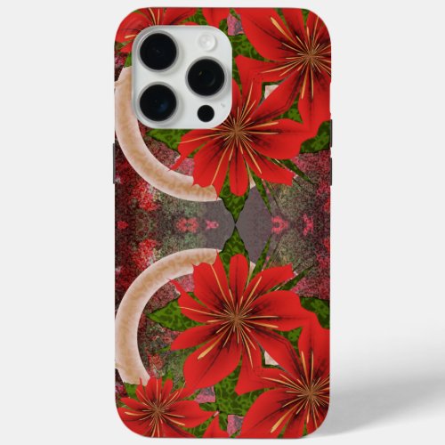 Red Flowers with Rings iPhone  iPad case