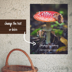 Red Fly Agaric Mushroom in the Forest Poster