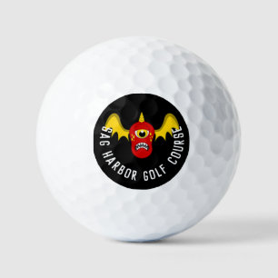 Red Flying Bat Holloween Customized Golf Ball