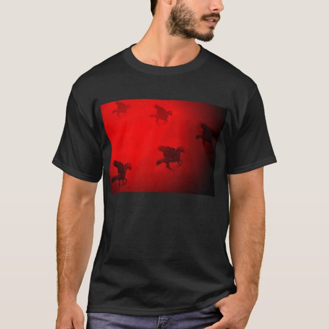 Red Flying Horses T-Shirt (Front)