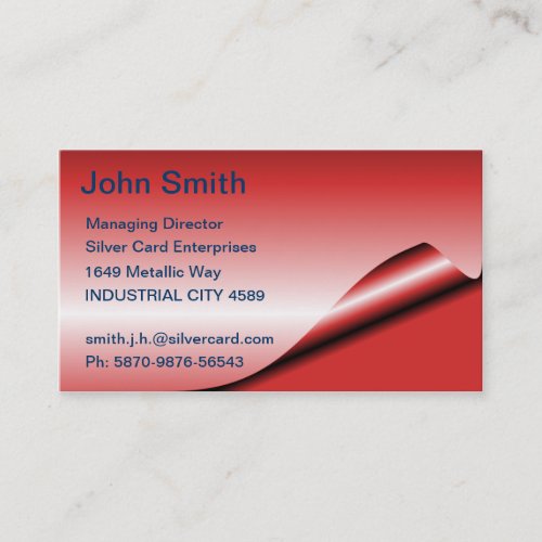 Red Foil Business Cards