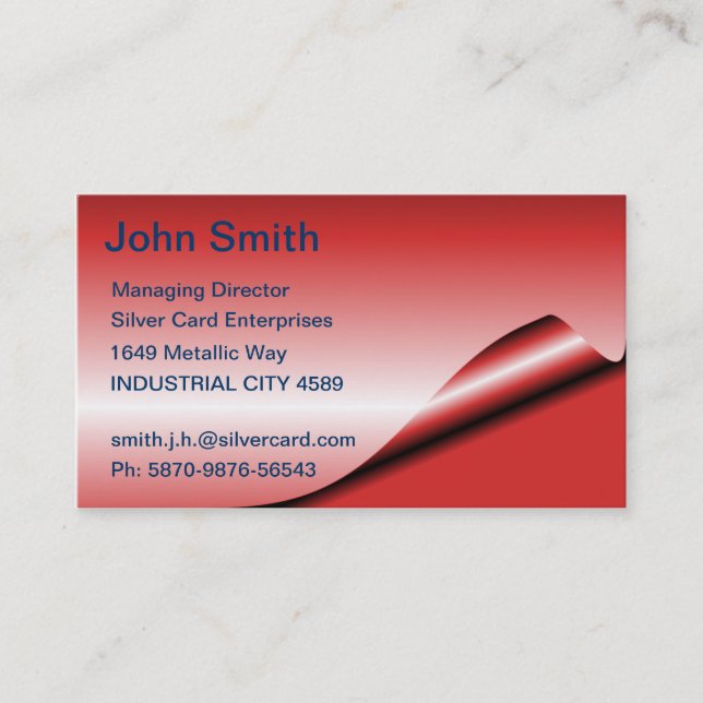 Red Foil Business Cards (Front)