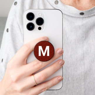 Red Foil Look and Monogram PopSocket