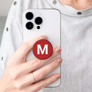 Red Foil Look and Monogram PopSocket