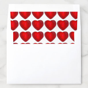 Red Foil Wrapped Candy Heart Valentine's Day Love Envelope Liner